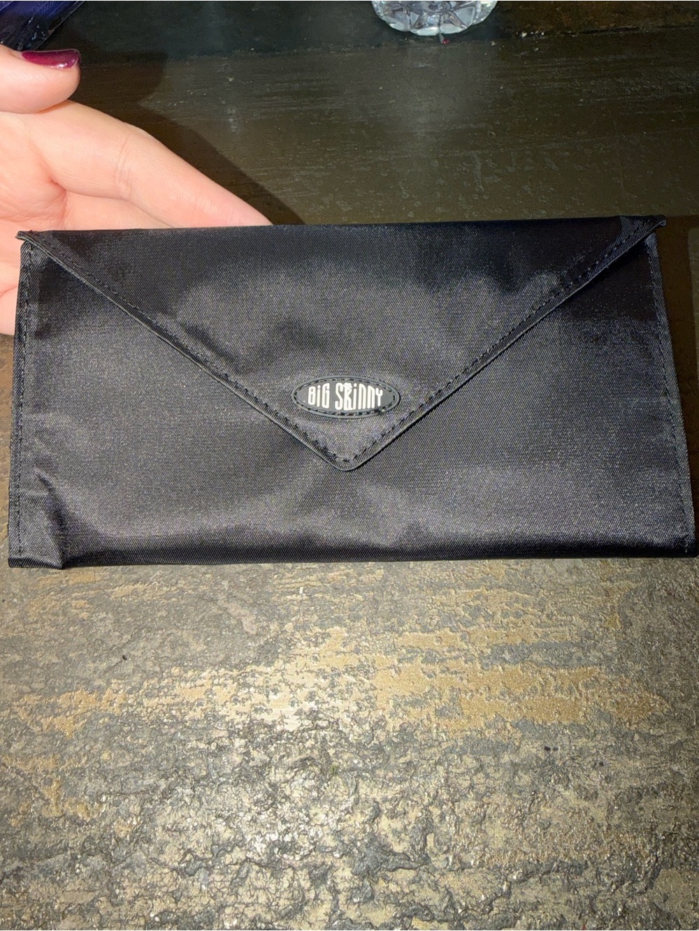 Black Satin Envelope Card & Key Holder